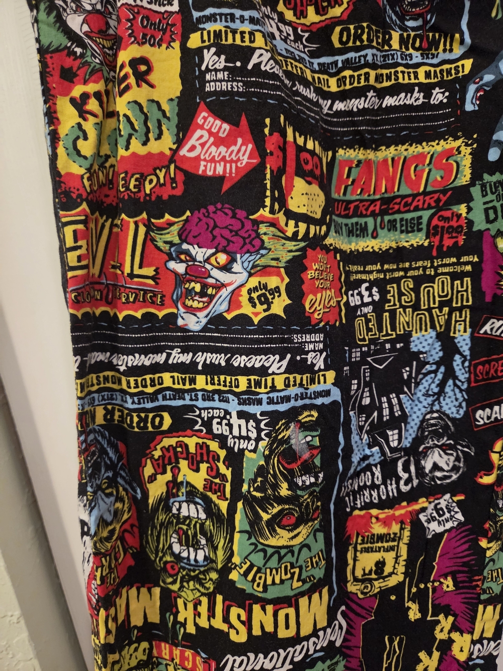Halloween Monster Print Lounge Pants Men's Large - Picture 3 of 9
